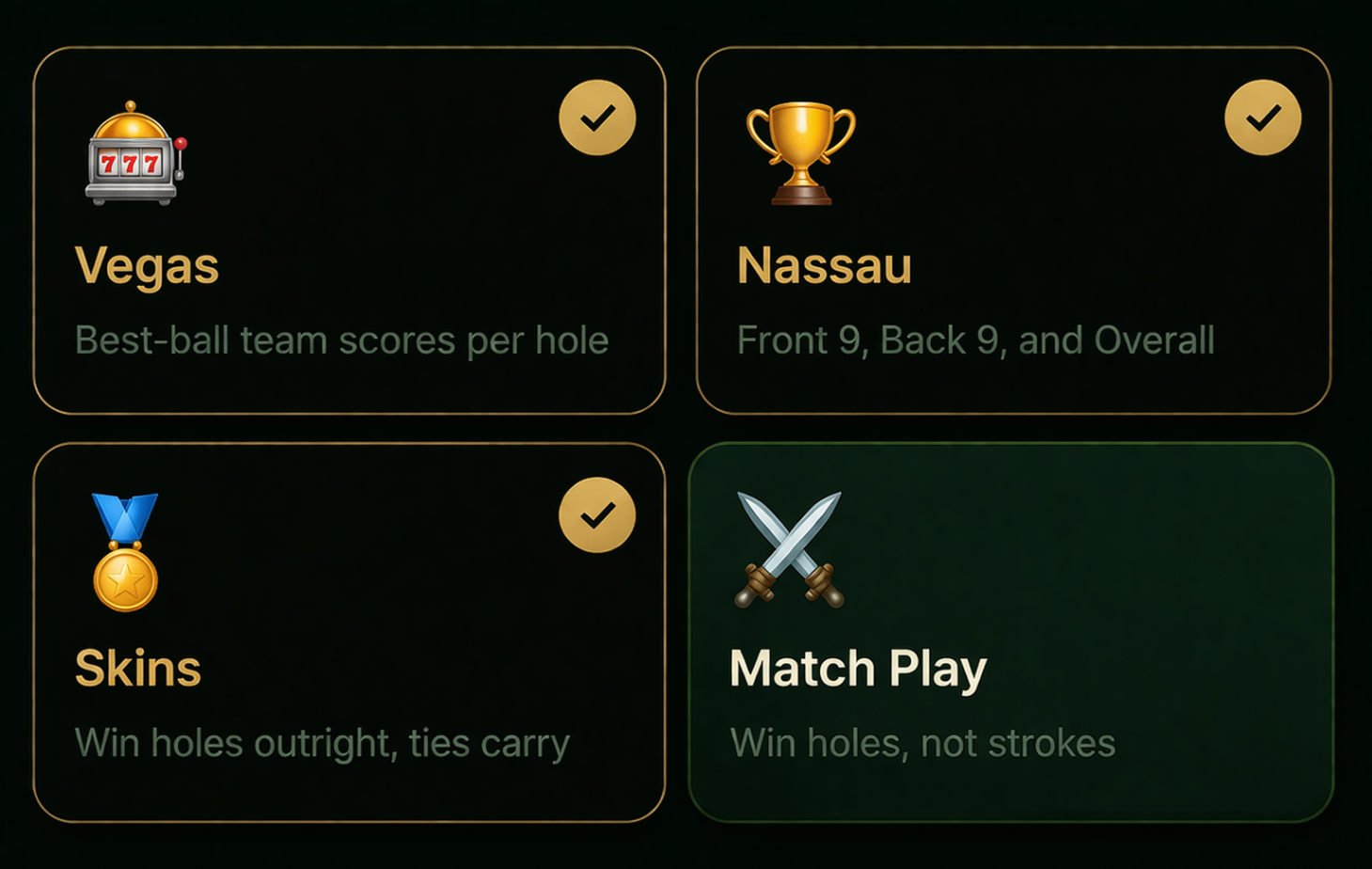 Side game variety screen